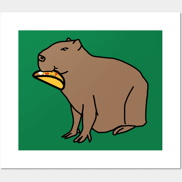 Taco Capybara Wall Art by ellenhenryart